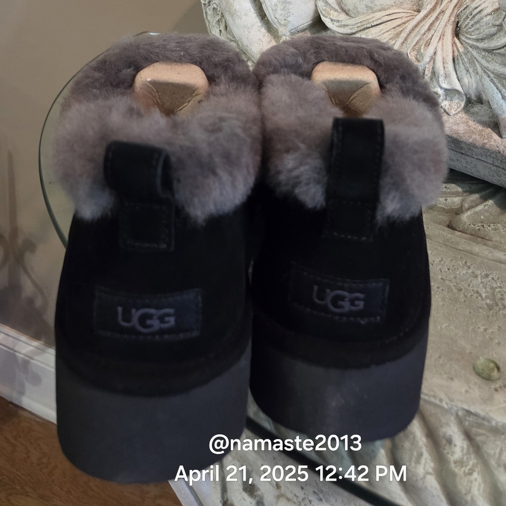 Ugg Nita Platform Suede Indoor Outdoor Slipper Designer Wool Blend #171 - Picture 11 of 16